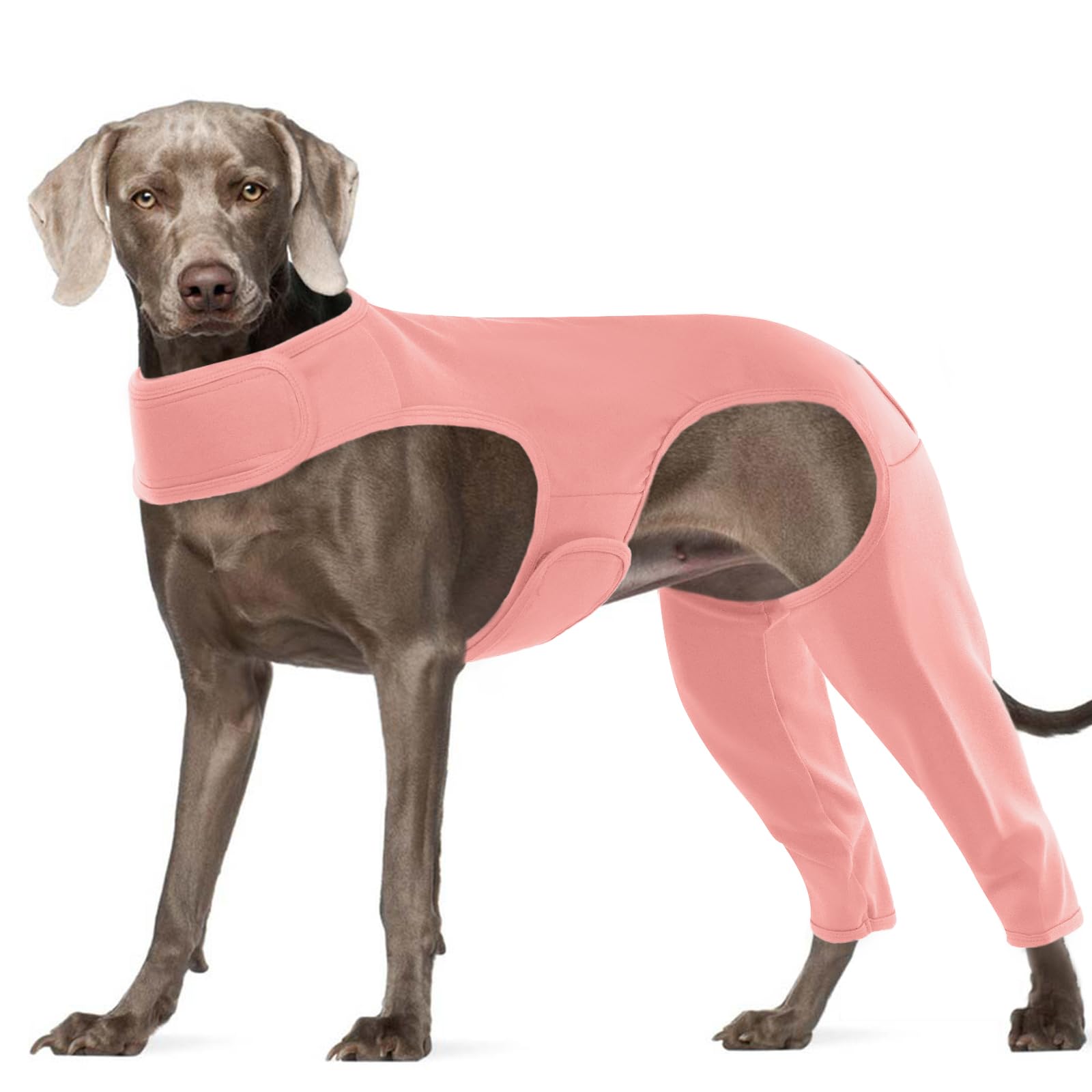 Hjyokuso Recovery Suit for Dogs, Surgery Leg Protection, Lick Sleeve for Rear Leg, Elbow Protector, Prevents Licking and Biting, Avoids Wound Infection Pink XXL โ image 1