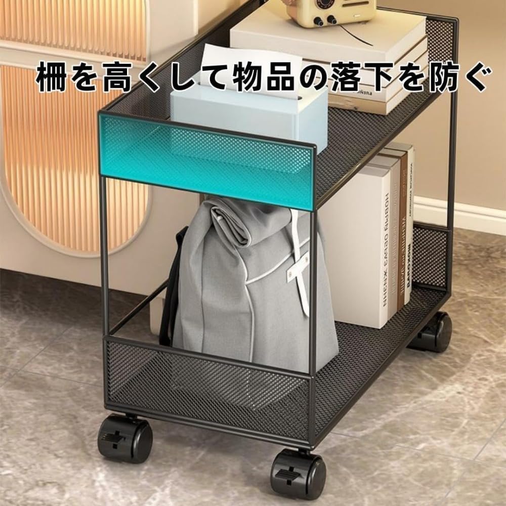 Amazon | 本棚 書架 ランドセルラック 机下書包置き棚 キャスター付き