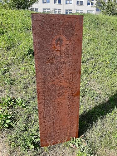 iss-kohli Edelrost Sichtschutzwand Gartendeko rost Stele 100 cm hoch...