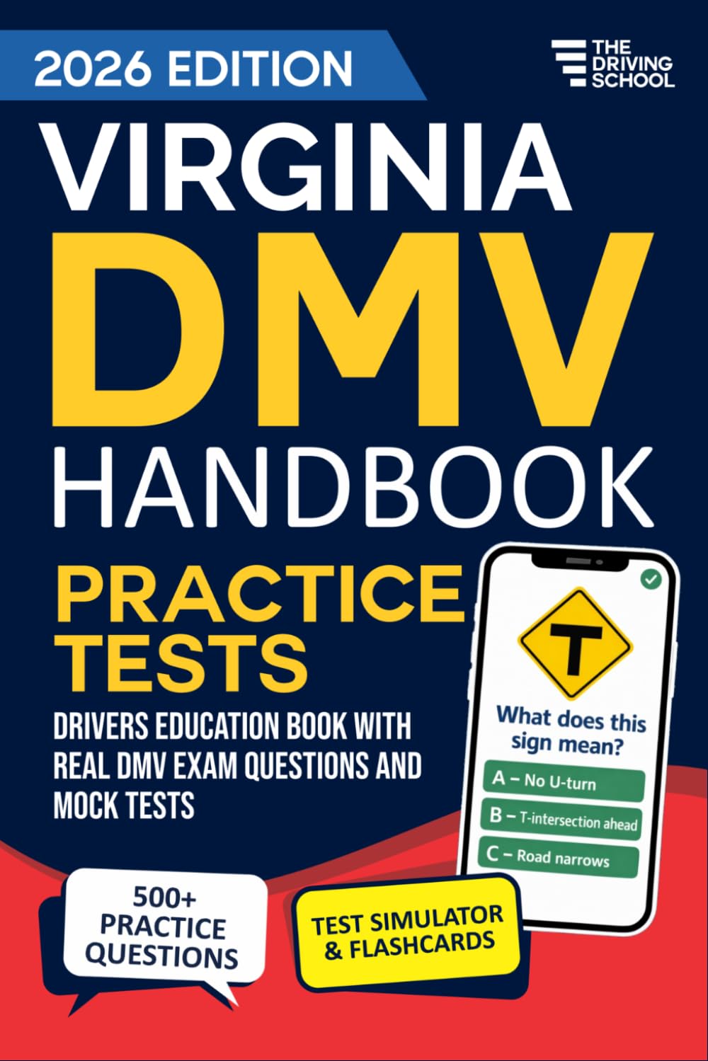 Virginia DMV Handbook: Practice Drivers Test Guide and Drivers Education Book with Real DMV Exam Questions and Mock Tests