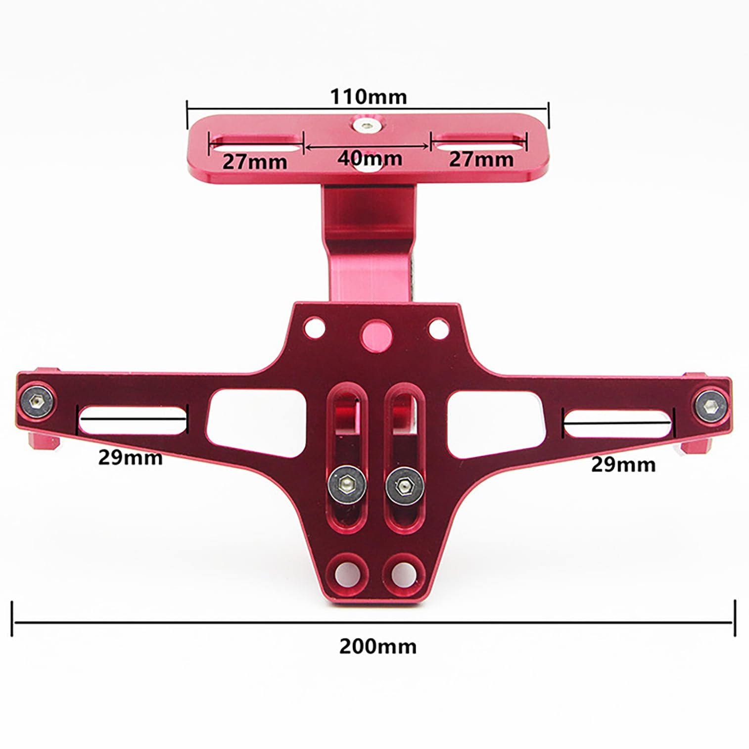 Motorrad Kennzeichenhalter für CBR650R CB650R CB 650R CBR 650 R, Lizenz Halterung, Aluminium Fender Eliminator Tail Tidy Kit, Verstellbarer Nummernschildhalter Motorrad,A Black