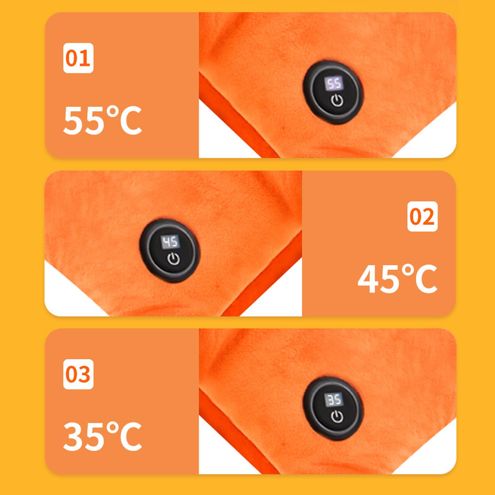 Alomejor Almohada Calefactable con 3 Ajustes de Temperatura, Almohada Eléctrica de Calentamiento Rápido para Aliviar el Dolor de Cuello, Espalda y Hombros, Funda Lavable de Terciopelo Suave para