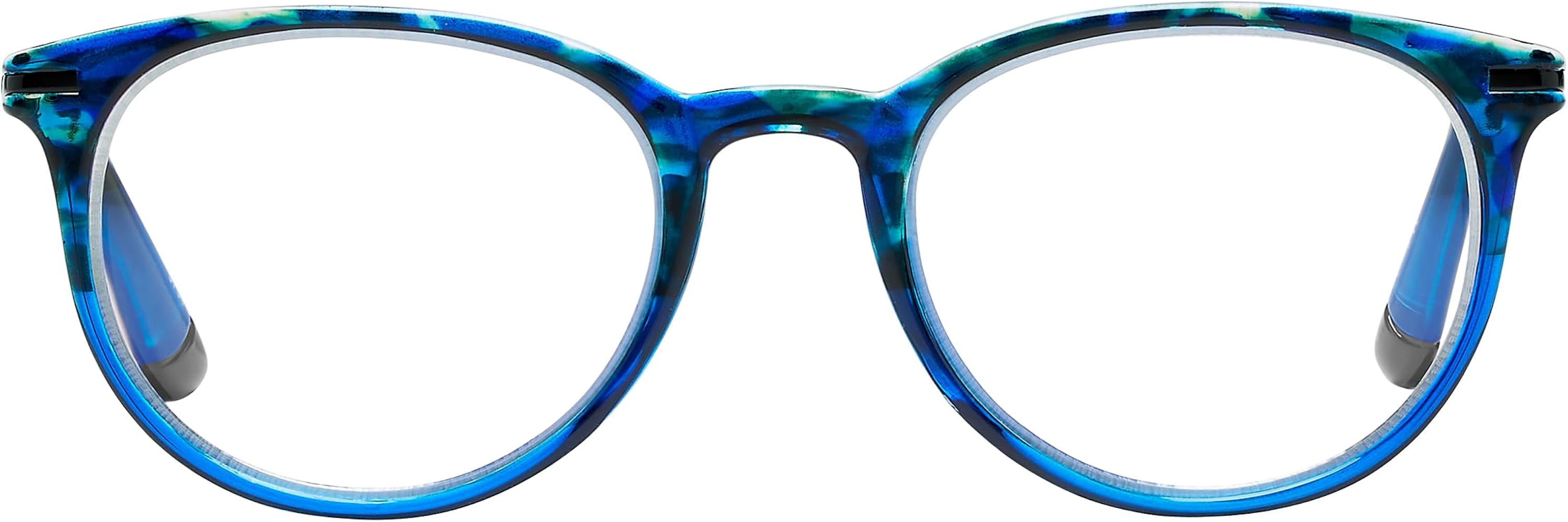 Amazon.com: Tri Focus 1.25 Round Reading Glasses, Blue Demi