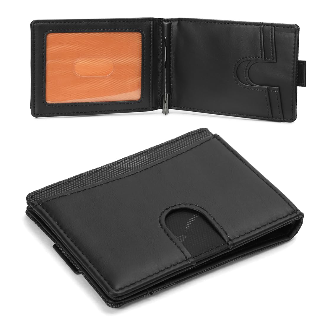 Slim Wallet For Men Boys Teens Teenager,RFID Credit Card Holder Wallet With Money Clip,Minimalist Bifold Front Pocket Wallet