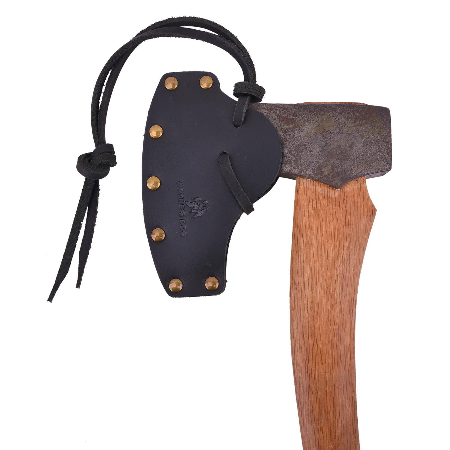 Durable Leather Axe Holster Hatchet Head Cover Axe Sheath Blade Protector Camping Tool (Blade C: 3 7/8" ~ 4 3/8", Black)
