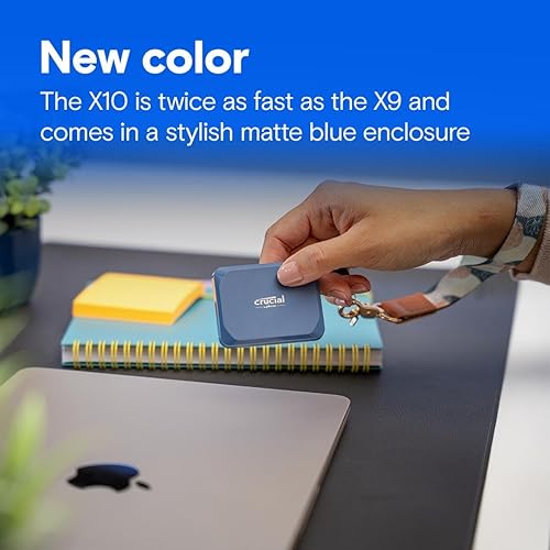 Miniatura 7 de Crucial X10 SSD portátil de 1 TB, hasta 2,100 MBs, USB 3.2 USB-C, unidad externa de estado sólido, compatible con Windows, Mac y Android,