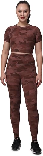 SSoShHub Premium High Waist Tights and Bra Set - Stretchable Gym Leggings, Yoga Pants, Zumba/Dance Wear - Women's Workout ...