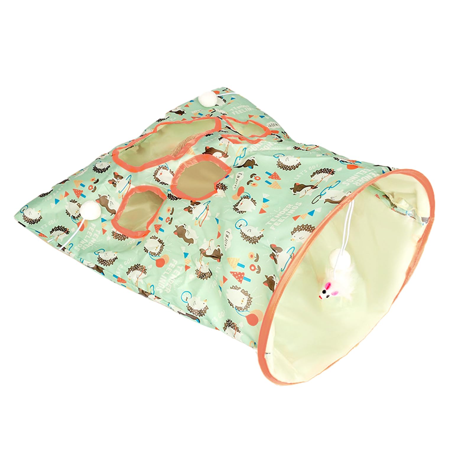 ALEOHALTER Cat Tunnel Bags for Indoor Pets, Interactive Toy With Plush Ball - Image 2