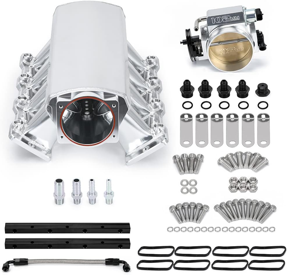 102MM Intake Manifold with Fuel Rails & Throttle Body for