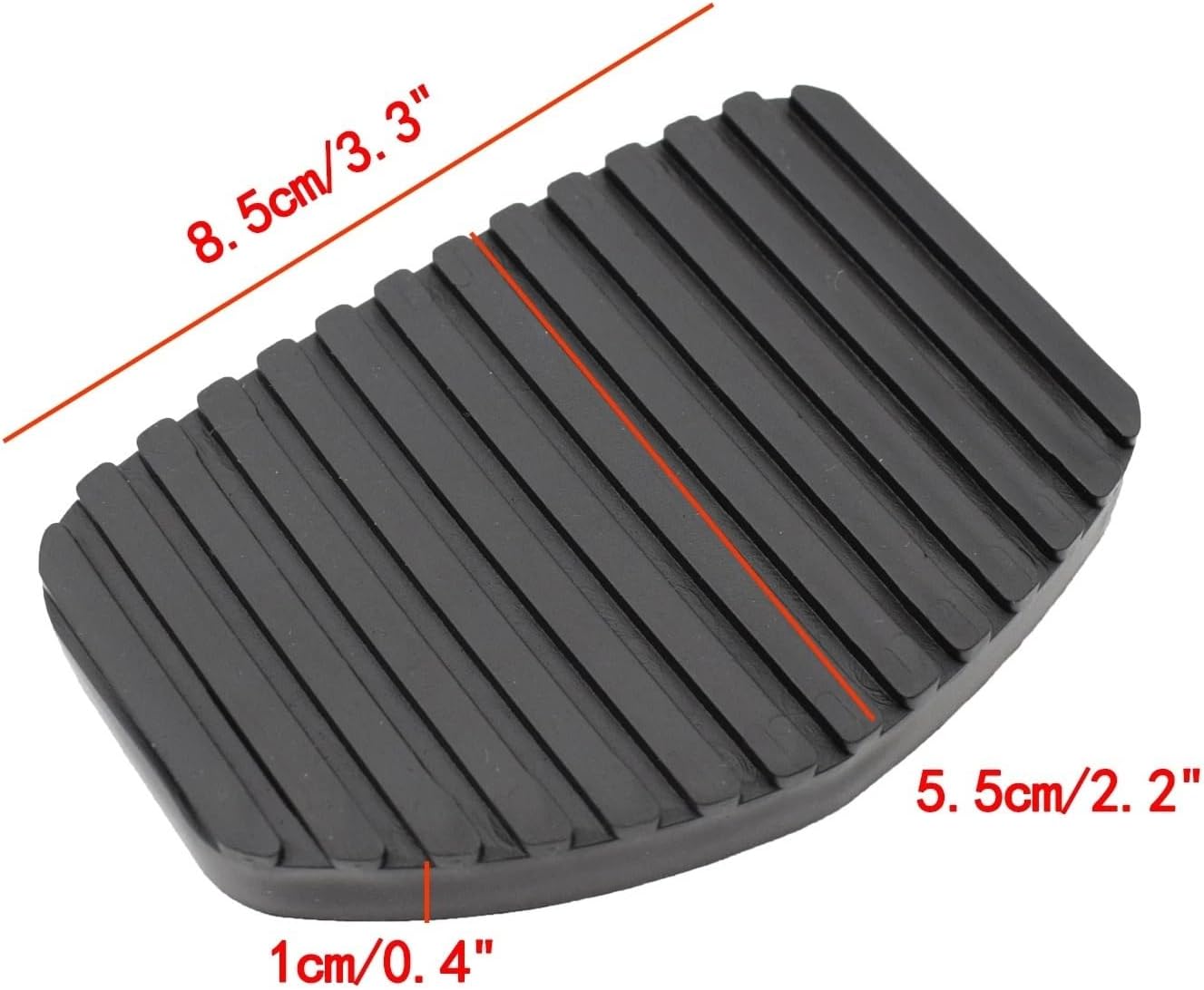 Replacement for Fiat for Lancia for Phedra for Zeta for Scudo MK1 for Ulysse MK1 for Non-Slip 2piece Brake Clutch Pedal Rubber Pad Cover Car Pedal Cover