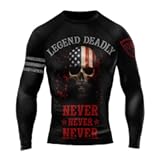 Premium Legend Deadly Rash Guard for Men Print 3D Never Fade Long Sleeve Compression Shirt for Men