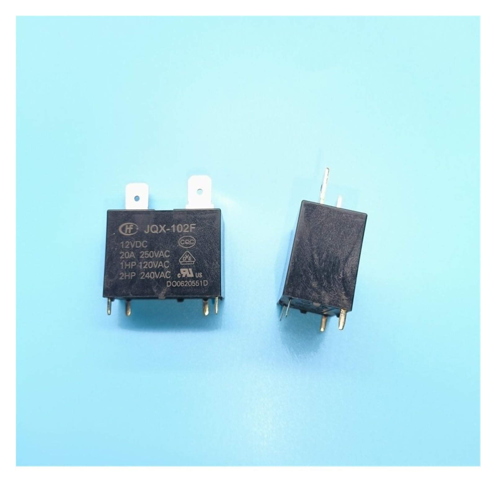 Relé JQX-HF102F 12VDC 20A componente de repuesto original usado 1 unidad