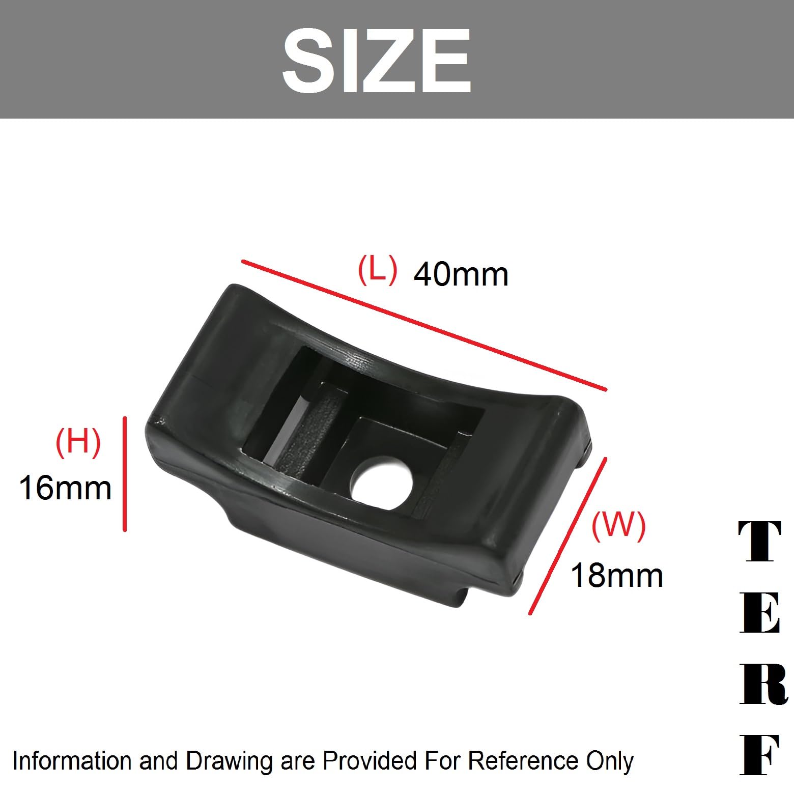 TERF® 20 Pcs Black Screw Mount Cable Tie Bases, Cable Ties up to 13mm Wide, 6mm (M6) Screw Hole - Image 3