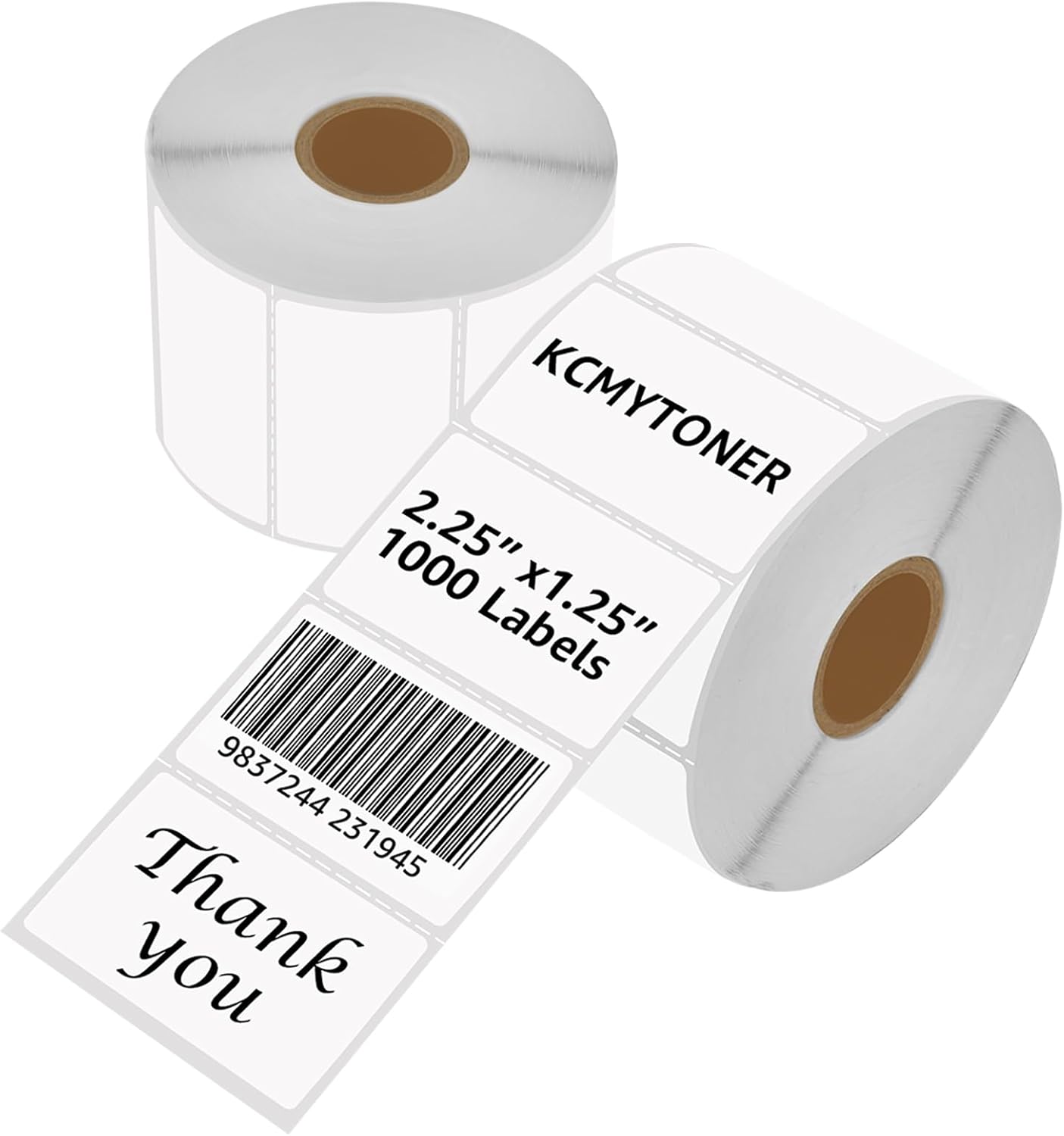2 Rolls 3'' x 1'' Direct Thermal Labels, 2000 Labels/Roll, Perforated UPC Barcode Shipping Address Labels, Compatible for Rollo Zebra and Most Thermal Label Printers