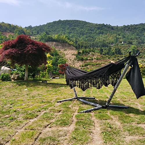 Hamac de camping avec franges style chaise suspendue en toile - 5