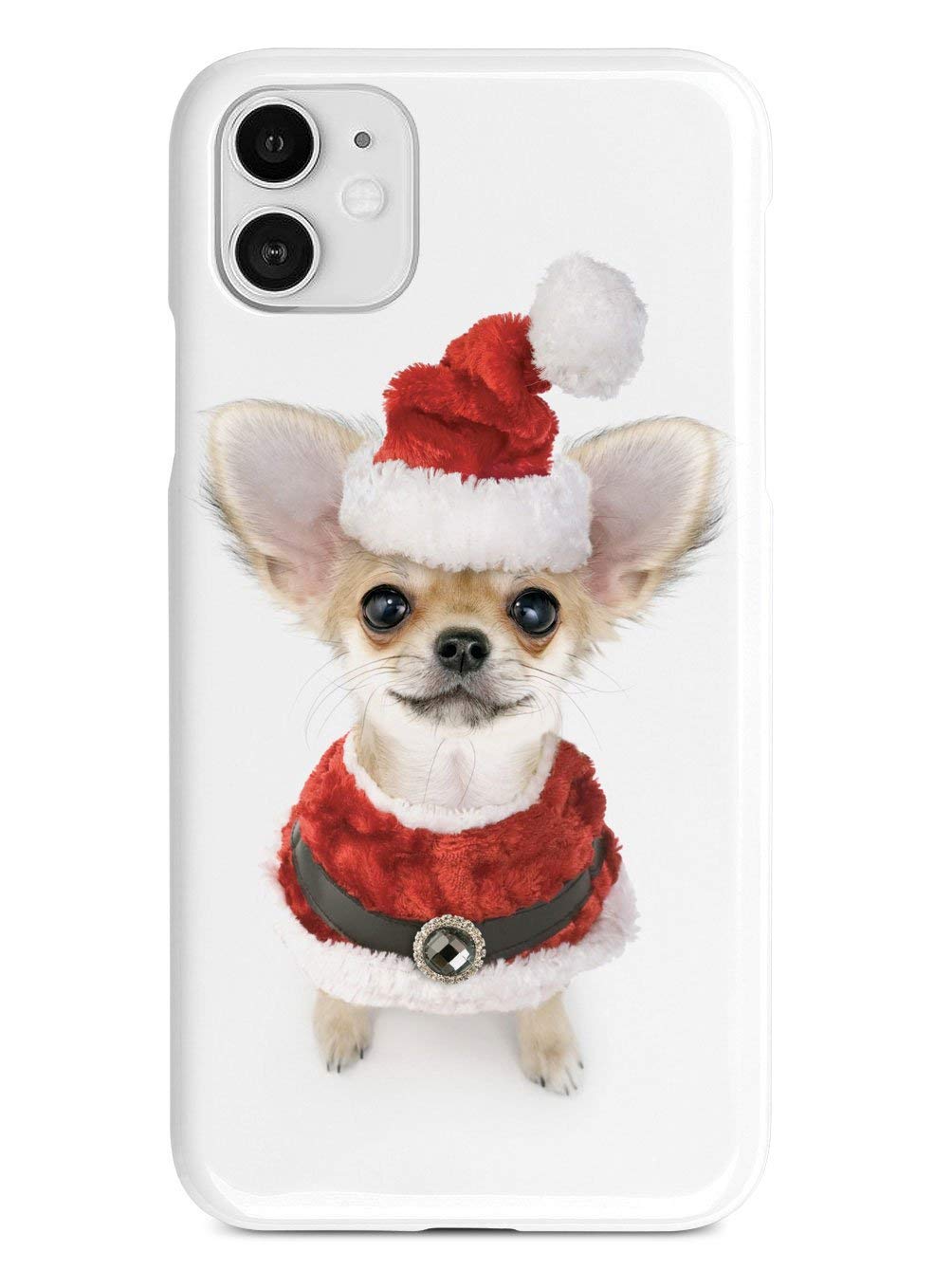 Inspired Cases - Compatible with iPhone 11 Case - 3D Textured Protective Phone Case for Apple iPhone 11 - Christmas Chihuahua