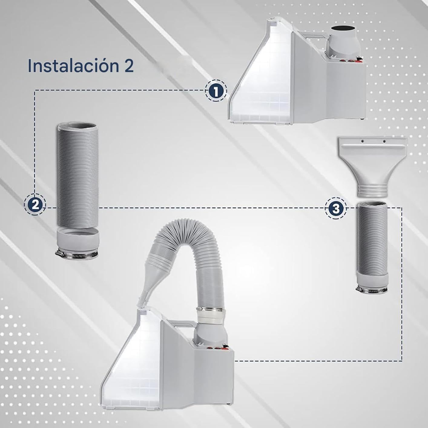 Kit de Ventana para Aire Acondicionado Portátil | Kit de Escape para Unidad de AC Portátil - Adaptador de Repuesto Extensión Ventilación para Habitación Dormitorio Sala
