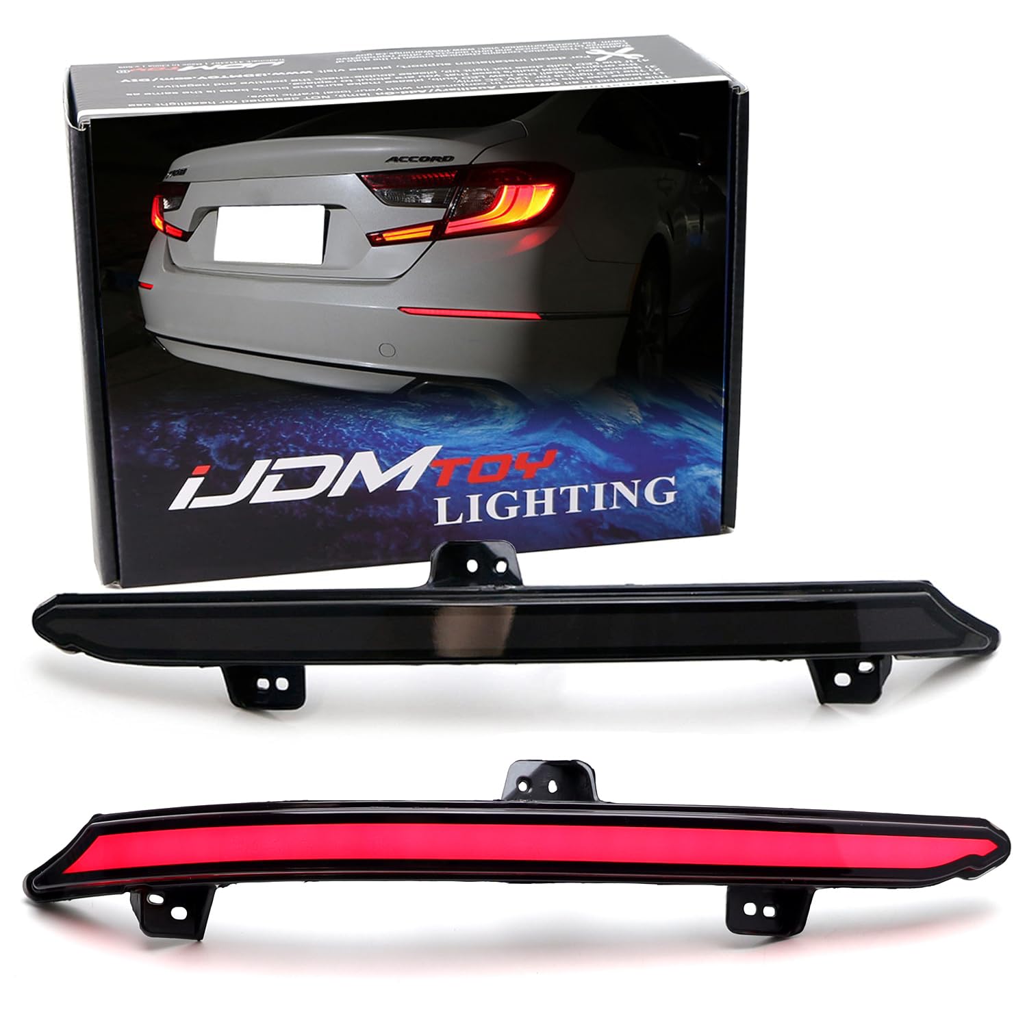 For 2018-2022 Honda Accord Smoke Lens LED Rear Bumper Reflector Light – Sequential!
