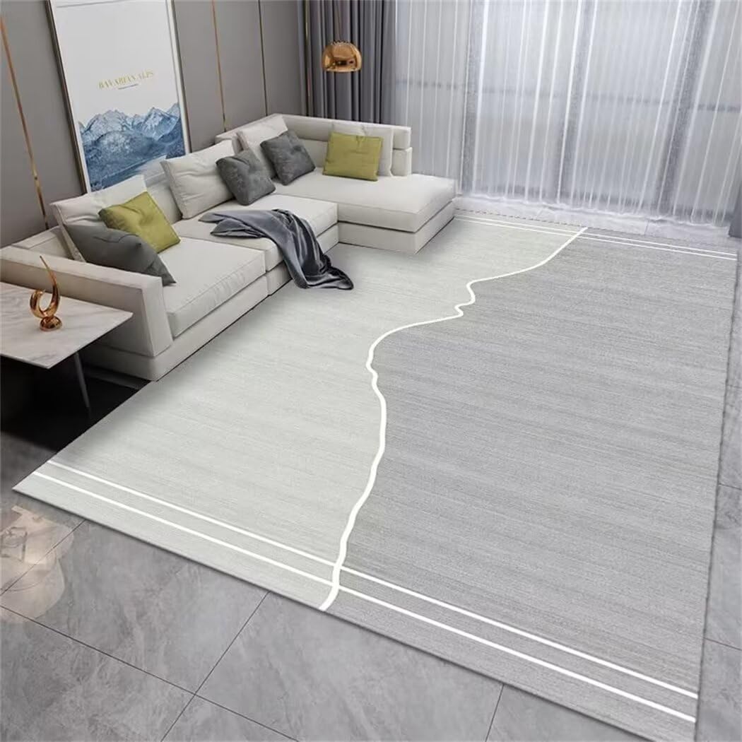 Deko Babyzimmer Beständig gegen Verschmutzung und Schmutz jugendzimmer Teppich grau Baby Zimmer deko bettumrandung Teppich deko babyzimmer Teppich Aussenbereich140x200CM