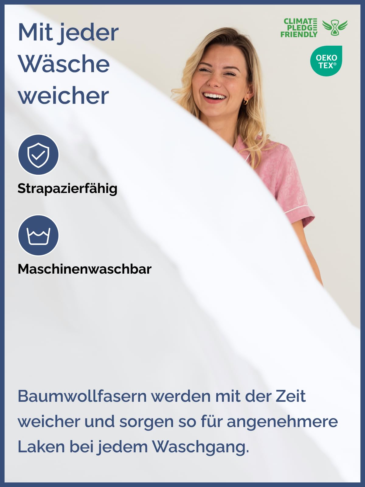 Spannbettlaken 180 x 200 cm Baumwolle Mako Satin 400 Fadenzahl Hotelqualität Oeko-TEX Zertifiziert Weiß