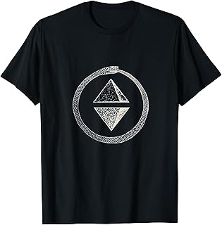 Ouroboros Geometric Symbol Design T-Shirt
