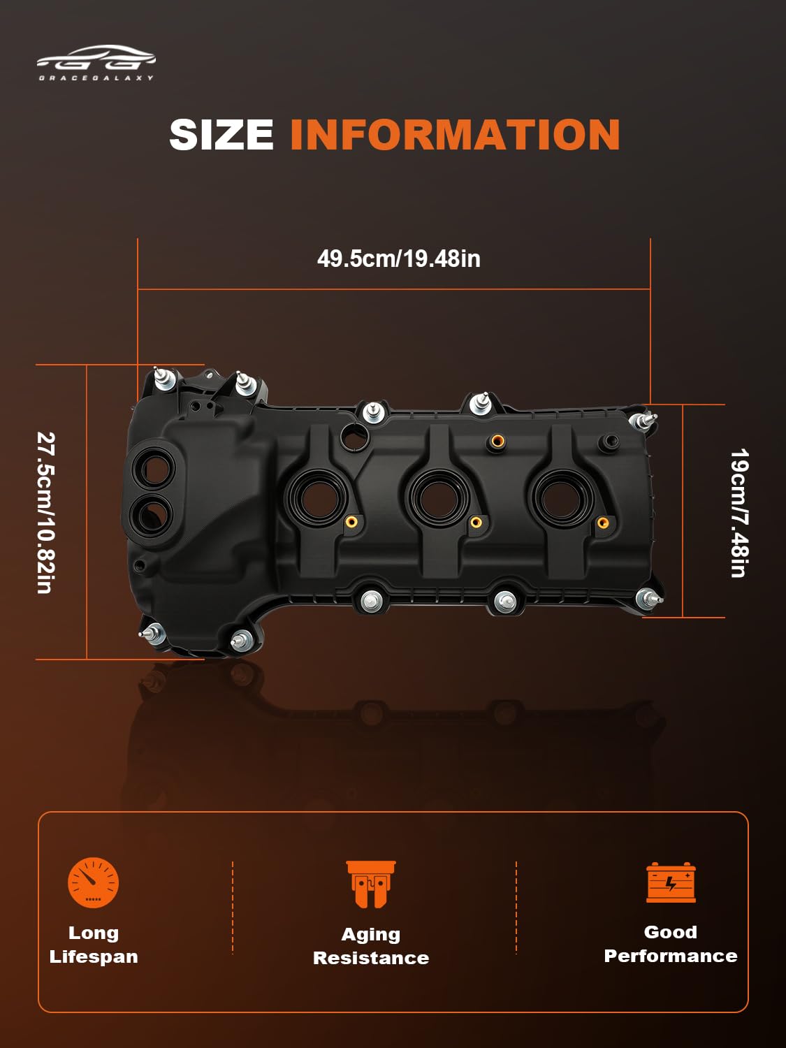 Tapa De V&aacute;lvula De Motor PIT66 Engine Valve Covers Set Compatible With 2011-2018 Ford Edge 3.5L 3.7L, Fit 2015-2017 Ford F150 3.5L 3.7L W/O Cam Sensor Port Hole, NON-Turbocharged 2014 F150 3.5