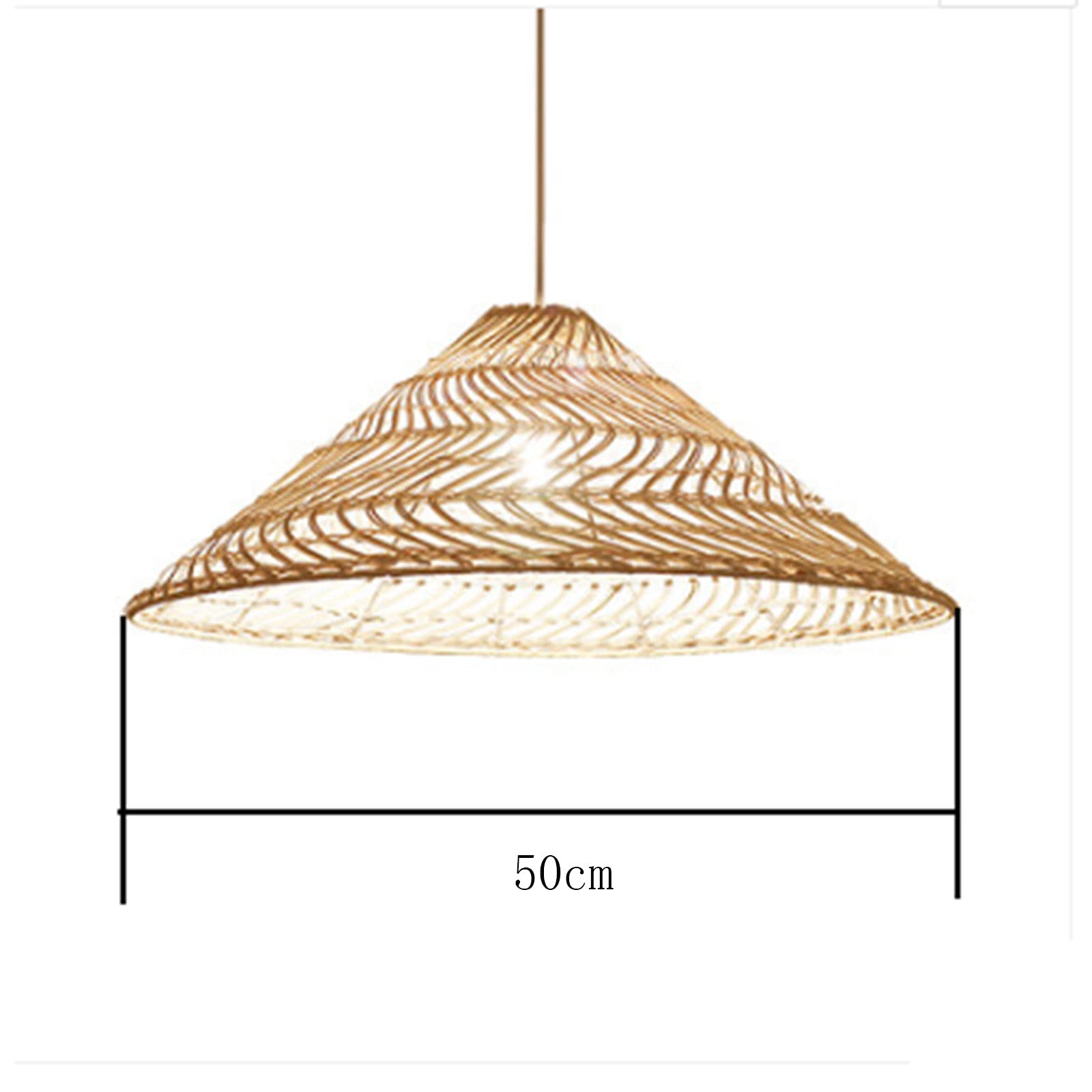 Lampadario in Rattan Fai da Te in bambù, Lampada a Sospensione Industriale Vintage in Stile Giapponese, Lampada a Sospensione per Sala da Pranzo, Lampada a Sospensione con Cavo Reg
