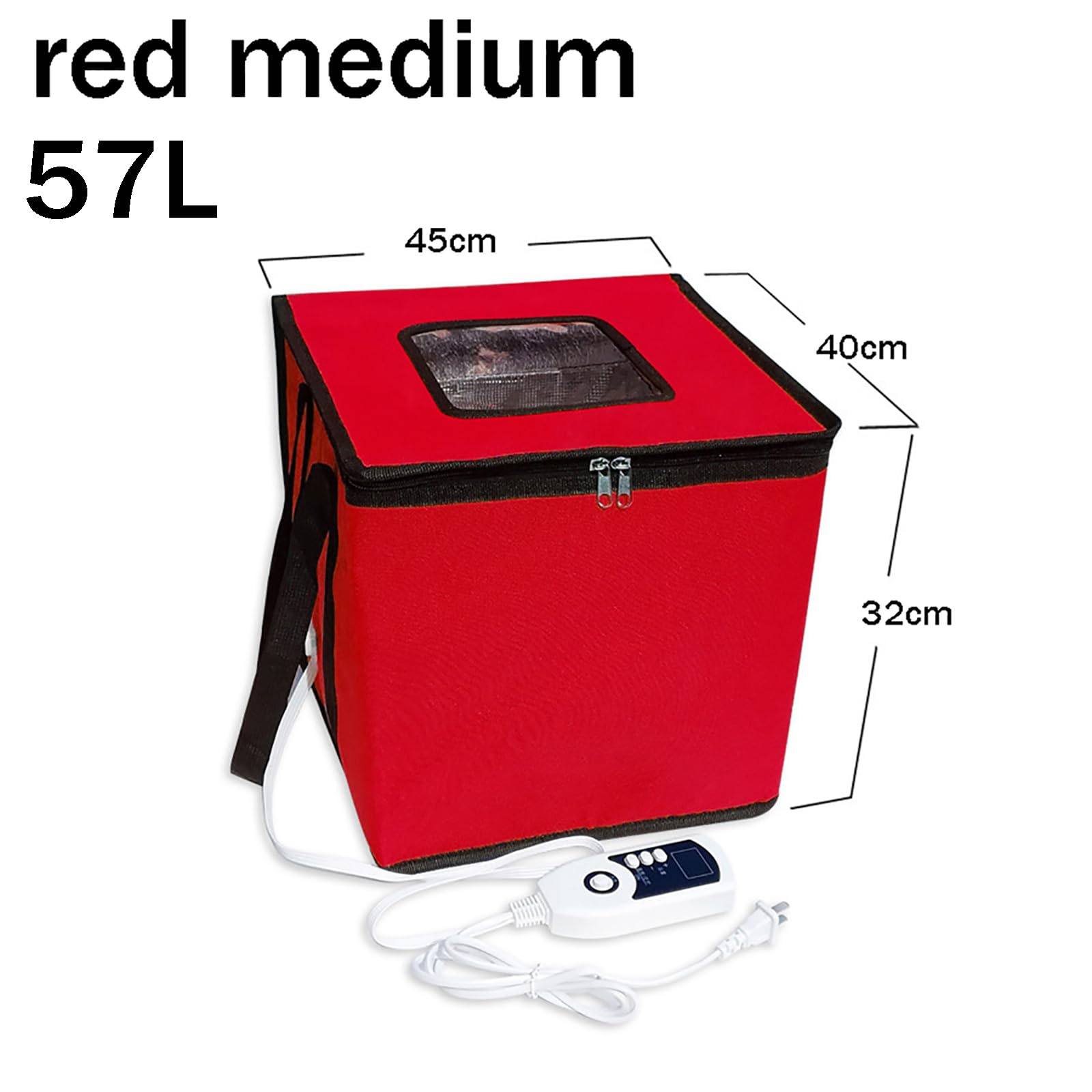 Fermentador Masa Eléctrico, Control Temperatura: Temperatura Ambiente 50 ℃, Resistente Suciedad+ Evita Desgarros/Impermeable, para Hacer Yogur/Chocolate Templado,57L