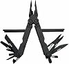 SOG PowerLock Oxide Stainless Steel Folding Knife 18 Multi Tool Pliers with Screwdrivers, Crimper, Can Opener, Gripper, and Cutter, Black