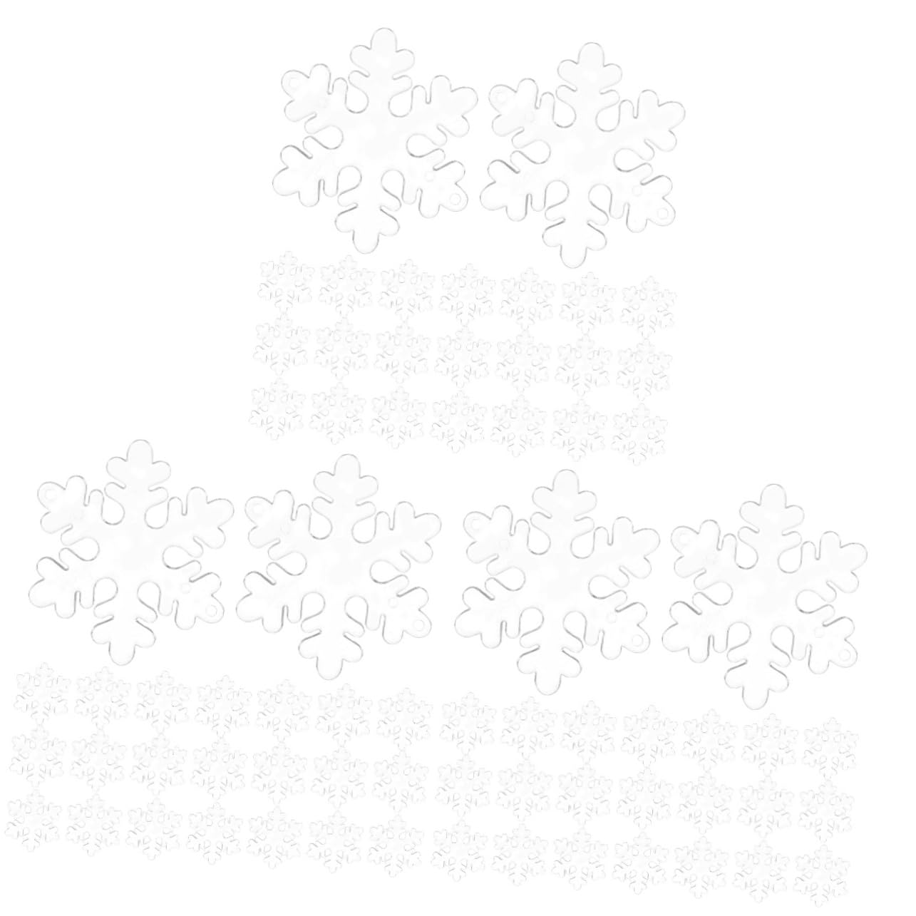 PRETYZOOM 300 STK transparente Schneeflocke winterdeko Weihnachts Party Weihnachtsschneeflockenverzierungen hängende Bunte Schneeflocke Weihnachtsschneeflocke- Weihnachtsbaum