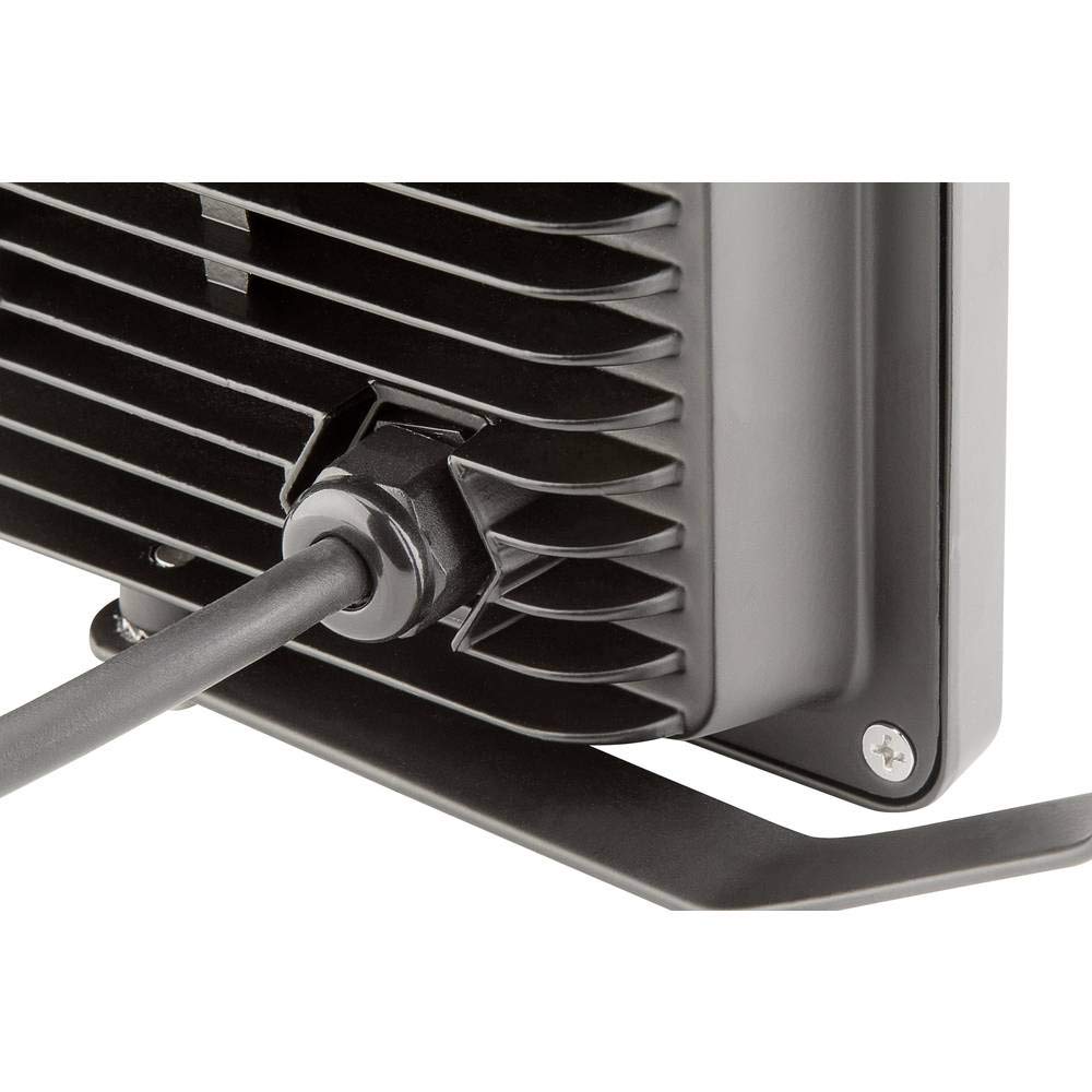 Goobay LED Baustrahler Zwei Flutlichstrahler auf Teleskopstativ, Zink, 20 W, Schwarz/Gelb, 2x 20W