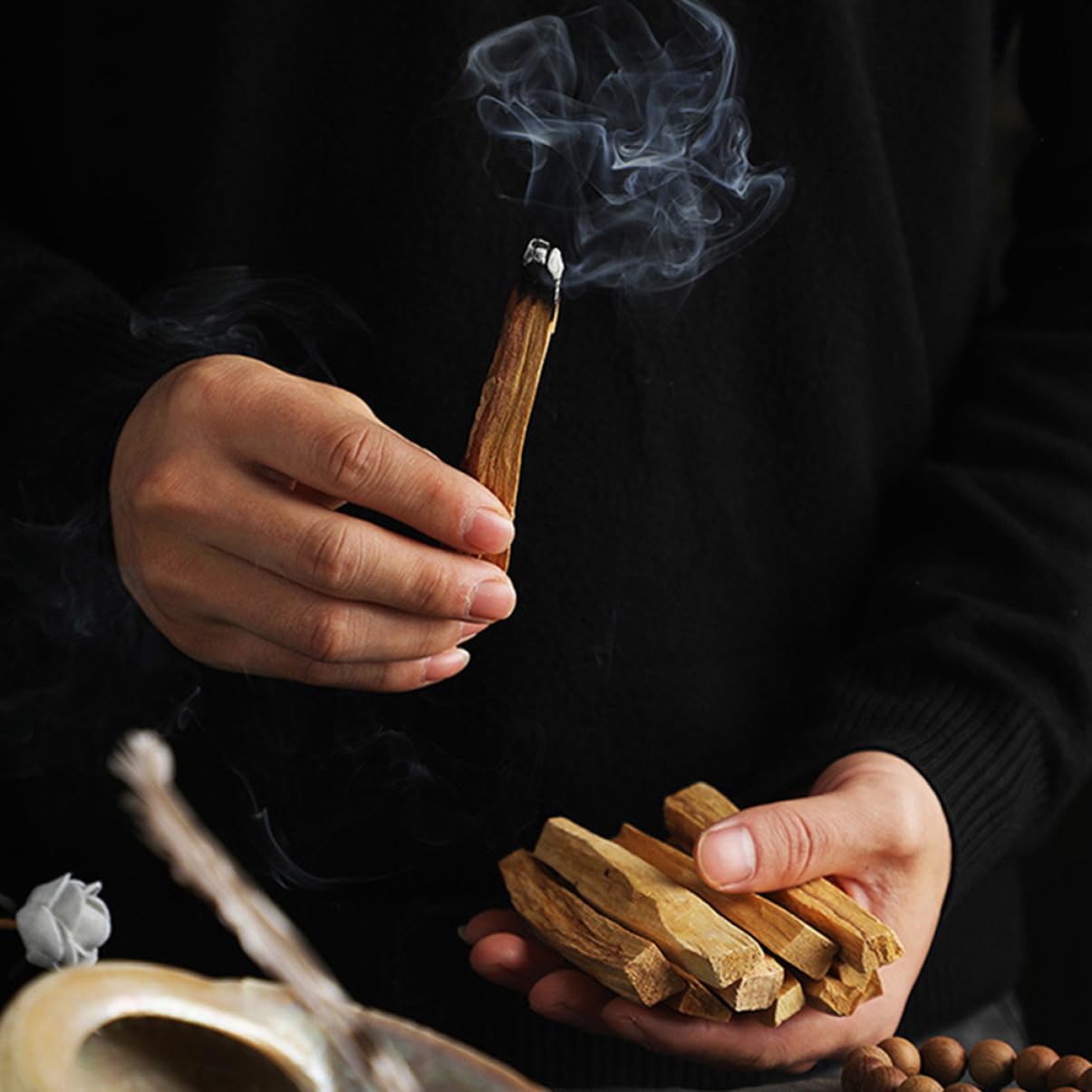 Alipis 50pezzi Pz Bastoni Di Legno Sacro Per Purificazione Incenso Naturale Profumato Per Meditazione e Relax Adatti Per Ufficio Yoga Camera Da Letto e Templi