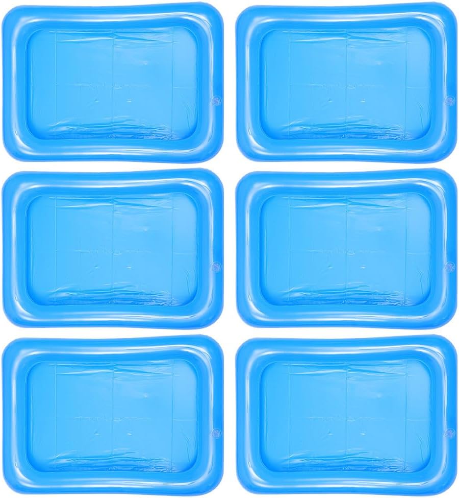 Inflatable Ice Serving Bar: 6Pcs Ice Serving Buffet Salad Cooler Food Drink Containers, Small Inflatable Ice Food Drinks Buffet Server Tray for BBQ Picnic Pool Party Camping, 17.7 X 23.6 inches Inflatable Ice Serving Bar: 6Pcs Ice Serving Buffet Salad Cooler Food Drink Containers, Small Inflatable Ice Food Drinks Buffet Server Tray for BBQ Picnic Pool Party Camping, 17.7 X 23.6 inches