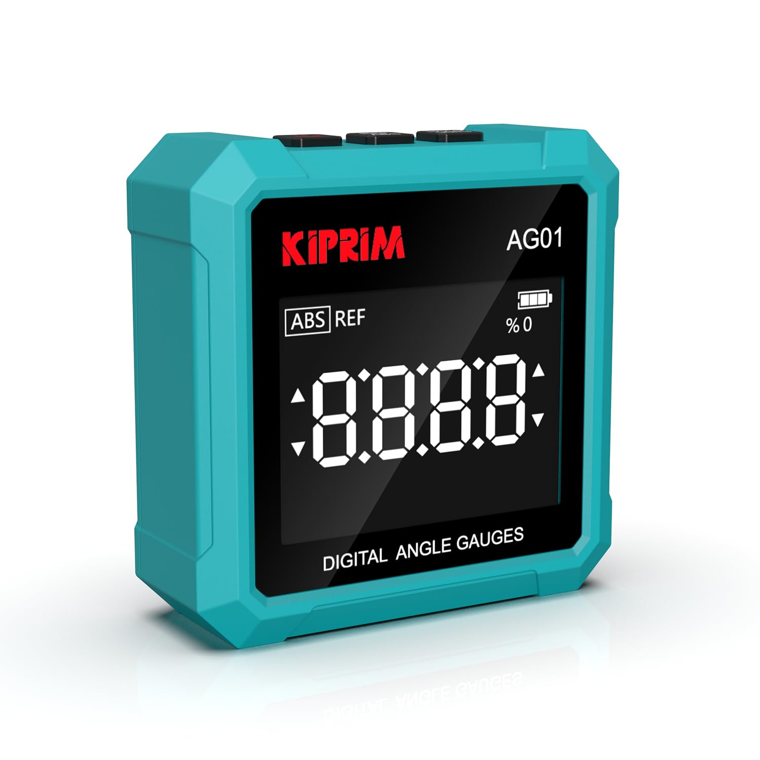 Kiprim Inclinómetro Digital 4x4 AG01 – Nivel Digital Magnética de 3 Lados, Retroiluminación LCD, Medición Absoluta/Relativa, Ideal para Trabajos de Madera, Construcción & Bricolaje