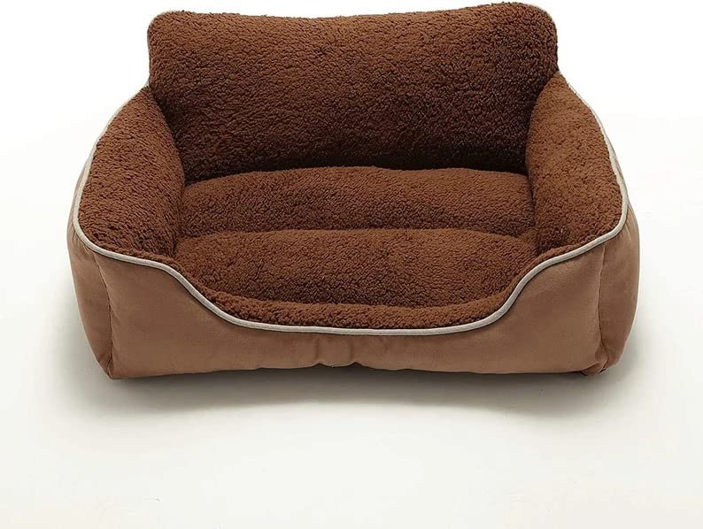 SITSNOOZE Bolster pet Dog Bed - Soft Plush Orthopedic Washable Dog Sofa with Waterproof Bottom for All Breeds Large Dogs & Cat Brown Large (B0BYP7GC97) Amazon Price History, Amazon Price Tracker
