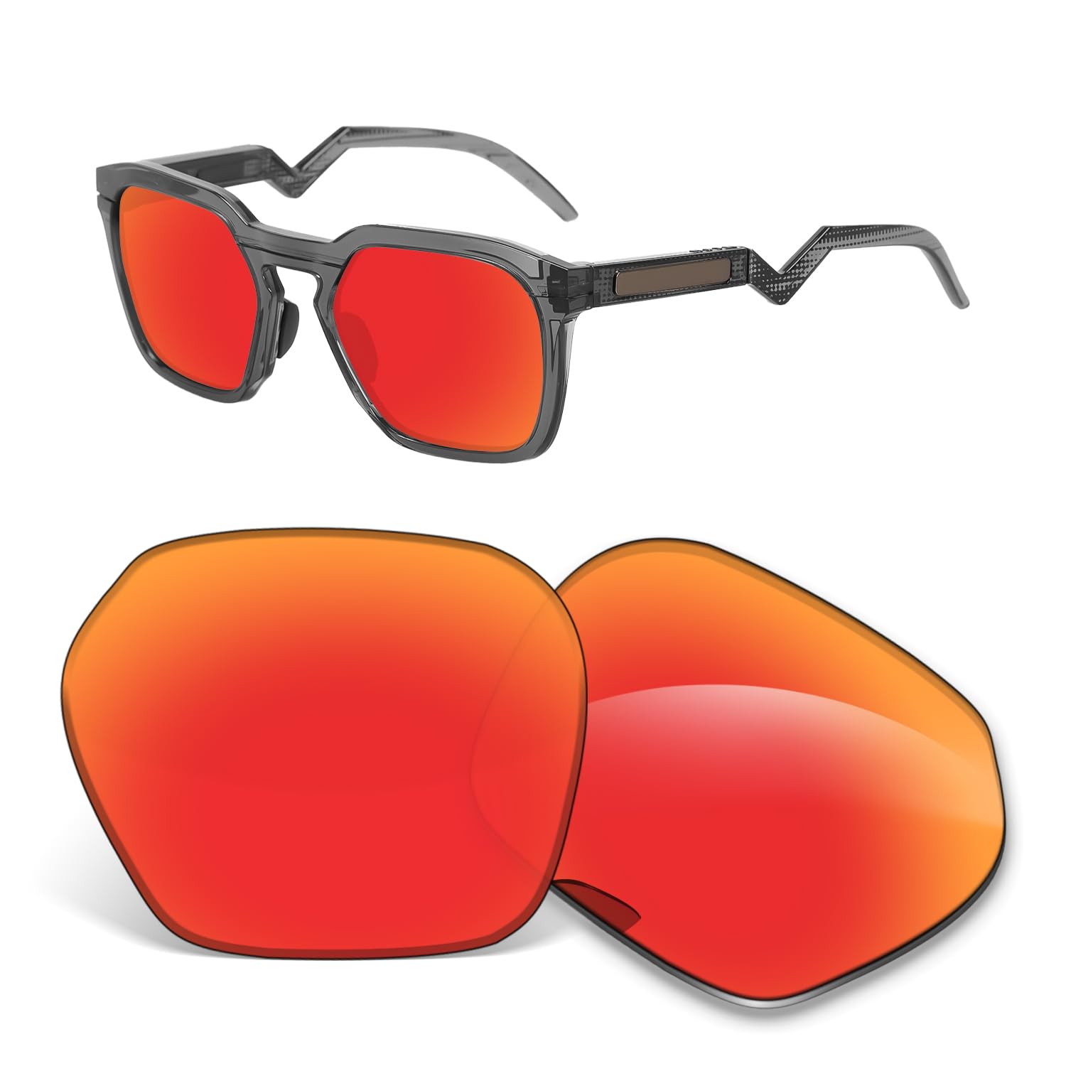 Lentes de repuesto de 1,5 mm compatibles con gafas de sol Oakley HSTN SQ OO9533 de 54 mm, antiarañazos y resistentes a los impactos