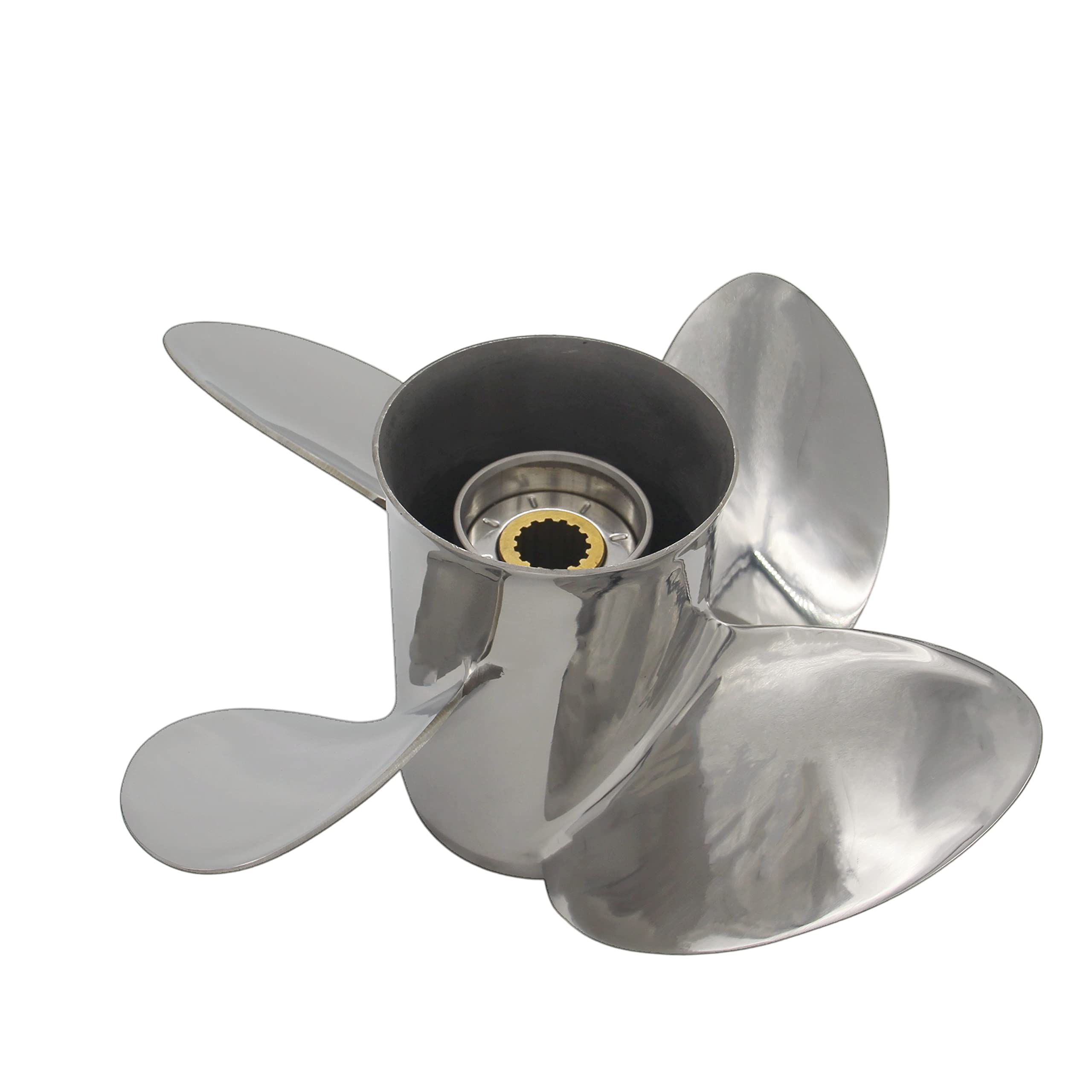 Barca Elica 13x19 per Fuoribordo Suzuki 60-300HP 4 Pale Acciaio Inox 15 Denti