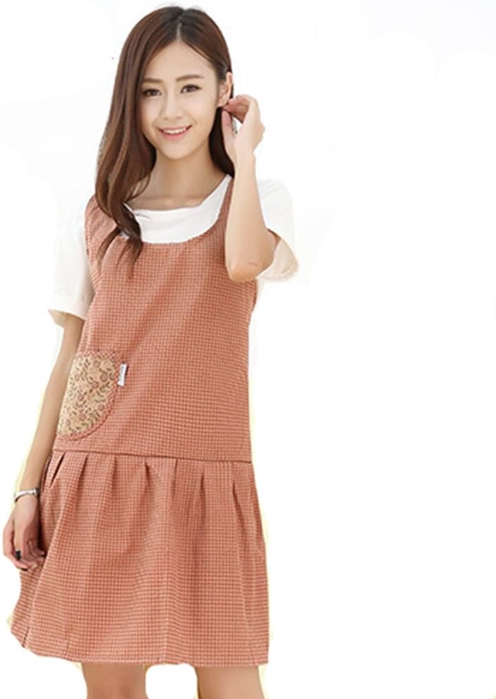 Korean sexy lovely family chef aprons X-shaped - girl cooking and baking work aprons - great gift handheld wife - Pink