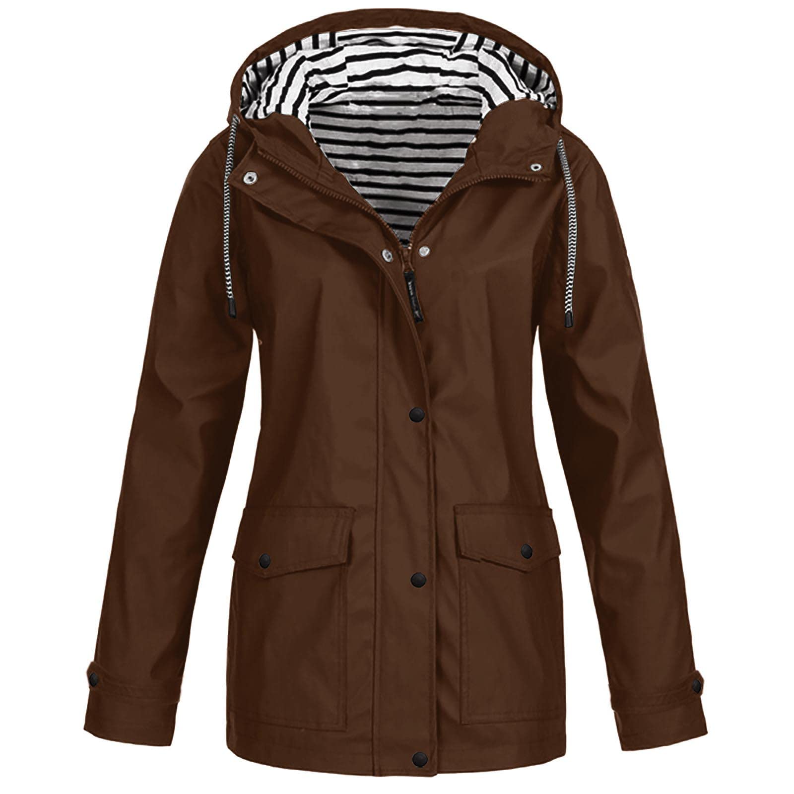 Chubasquero para mujer impermeable transpirable y parka 3 en 1 de verano talla grande 6