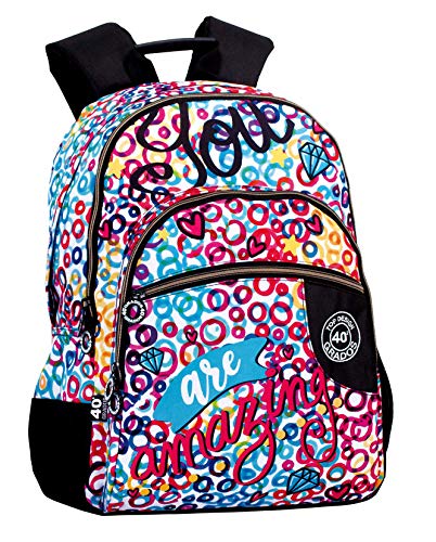 Montichelvo Double Backpack A.O. CG Amazing Bolsa Escolar  30 cm  Multicolor  Multicolour