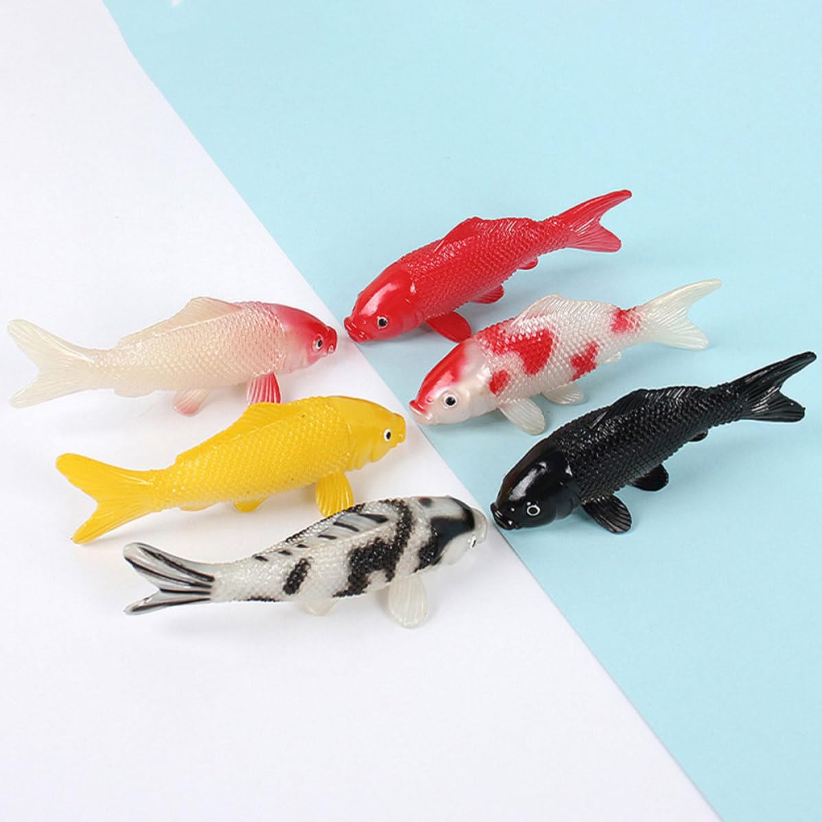 Operitacx 24 Stück Realistische Koi Fischmodell Aquarium Dekoration aus