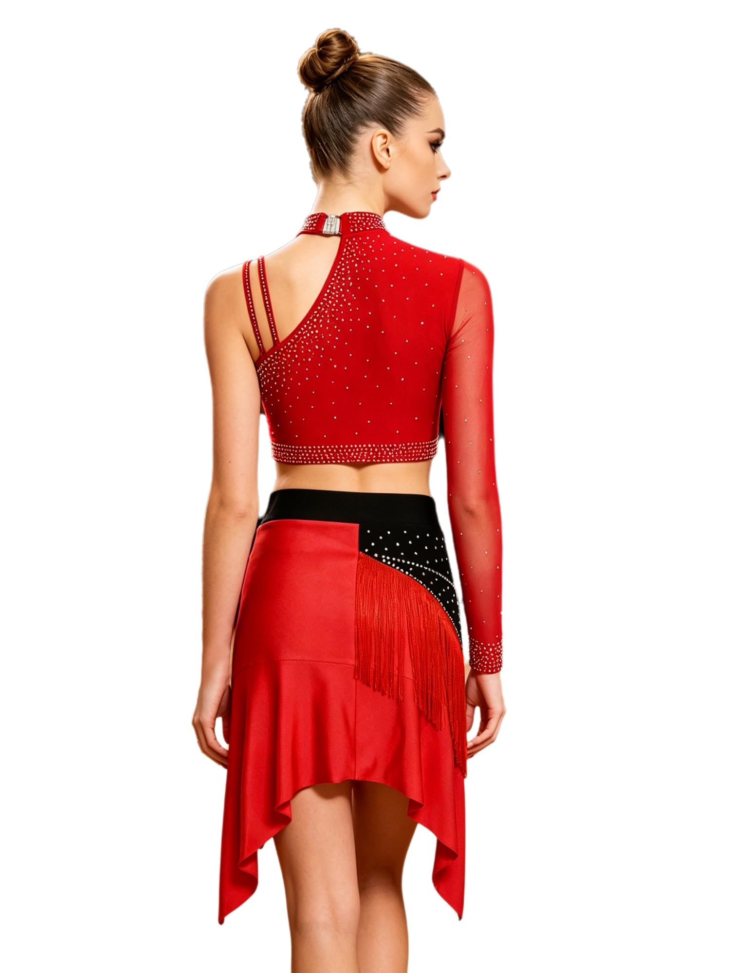 Hansber Donna Vestito da Ballo Latino Americano Tango Danza Rumba Latina
