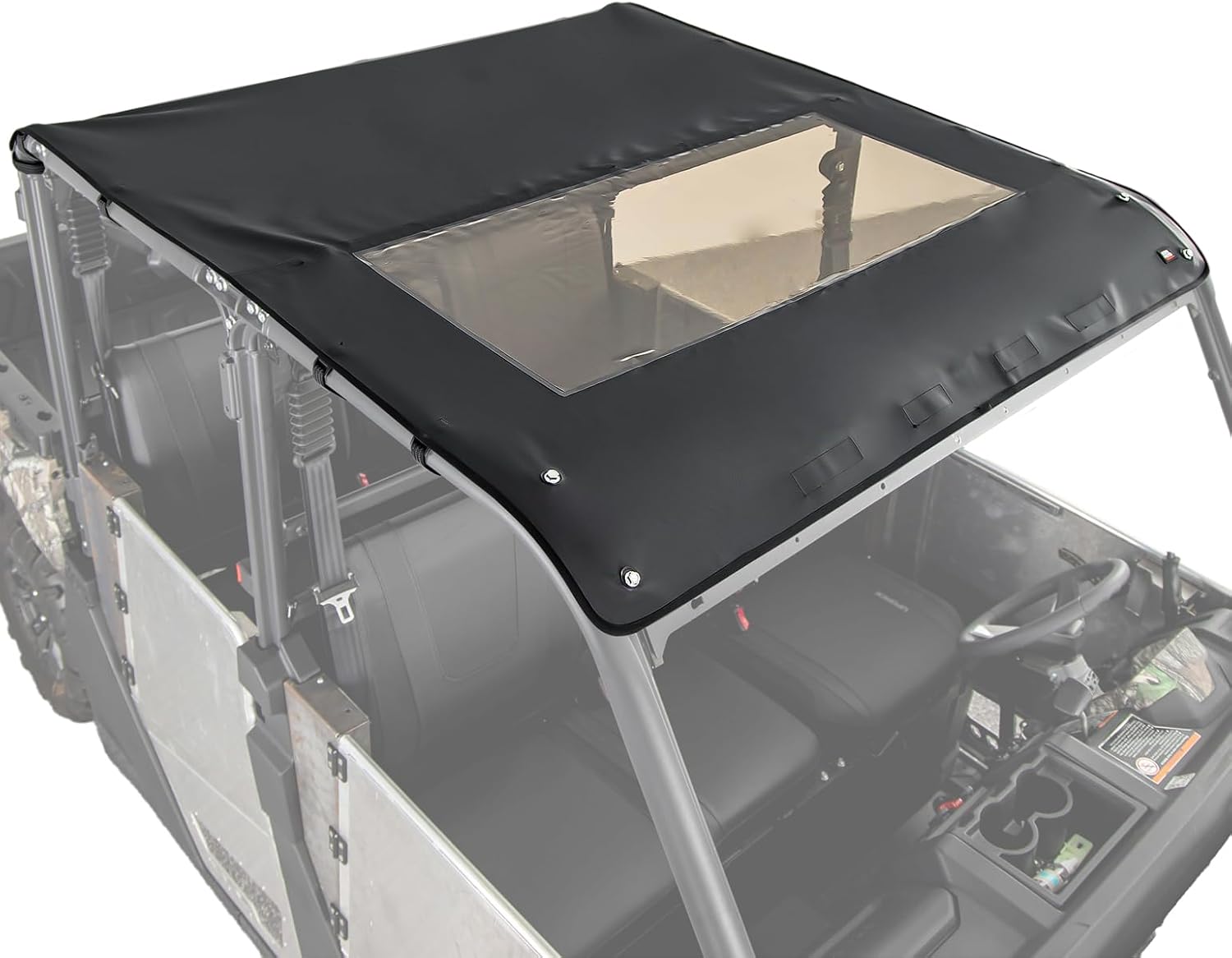 KEMIMOTO Canvas Roof Compatible with CFMOTO UForce 1000 XL, Tinted Waterproof Soft Top Compatible with 2022+CFMOTO UForce 1000 XL Sunshade Accessories