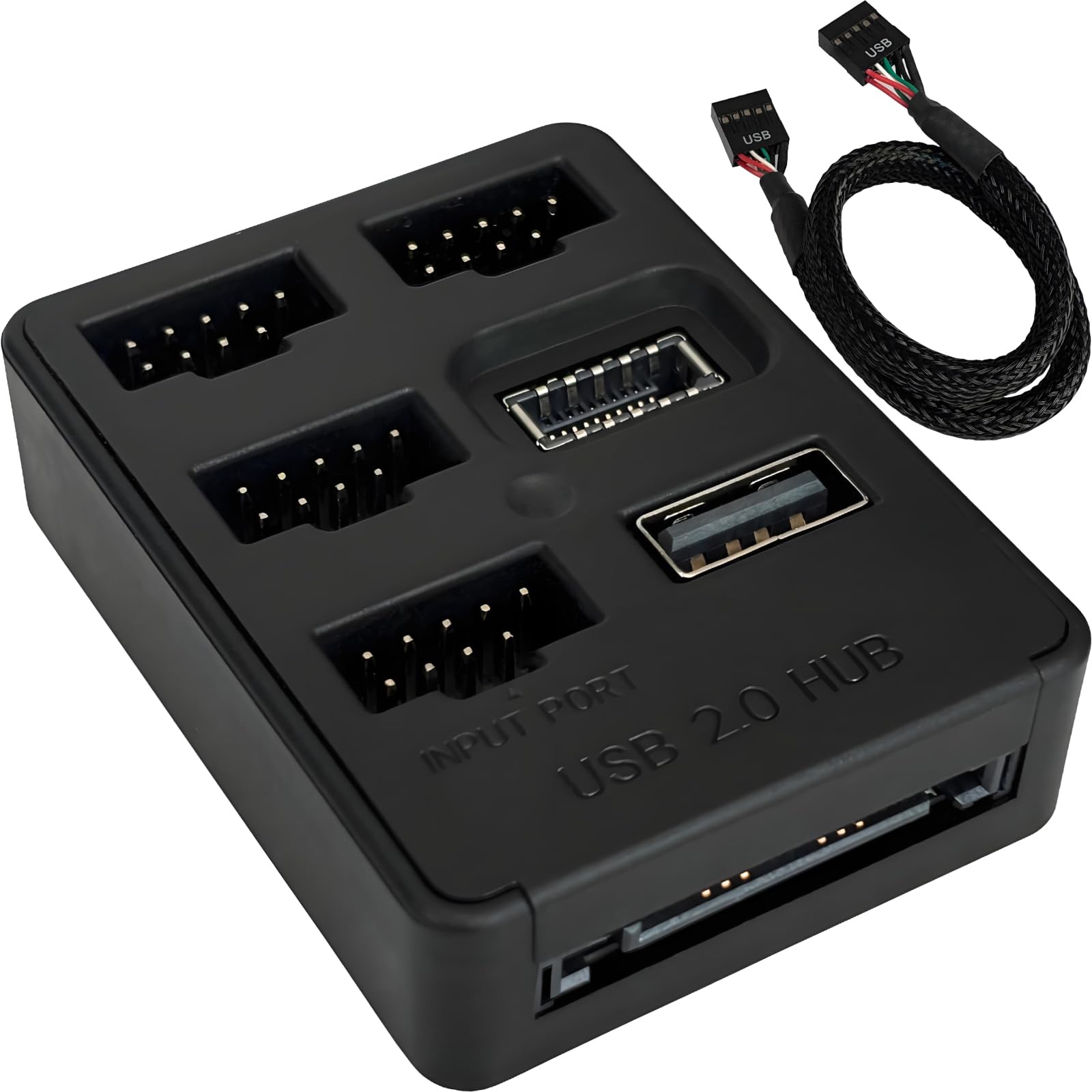 Multi Port Internal USB Hub - 5 Internal USB 2.0 Ports - Motherboard USB Splitter 9Pin USB 2.0 Header Splitter