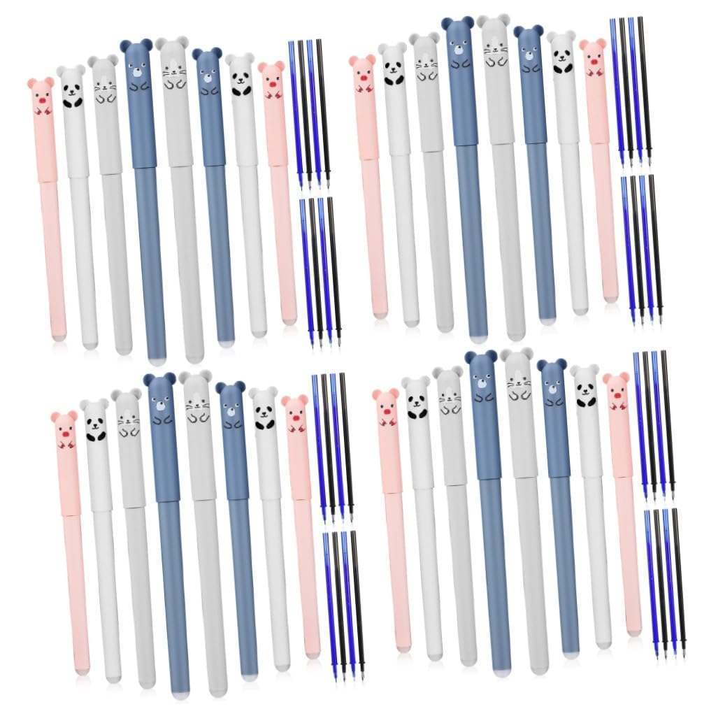 4 Set Penna A Sfera Cancellabile Forniture Trasparente Evidenziatori Penne Cancellabili Penne Cancellabile Penna Per Per Firmare Plastica 8 Pezzi * 4