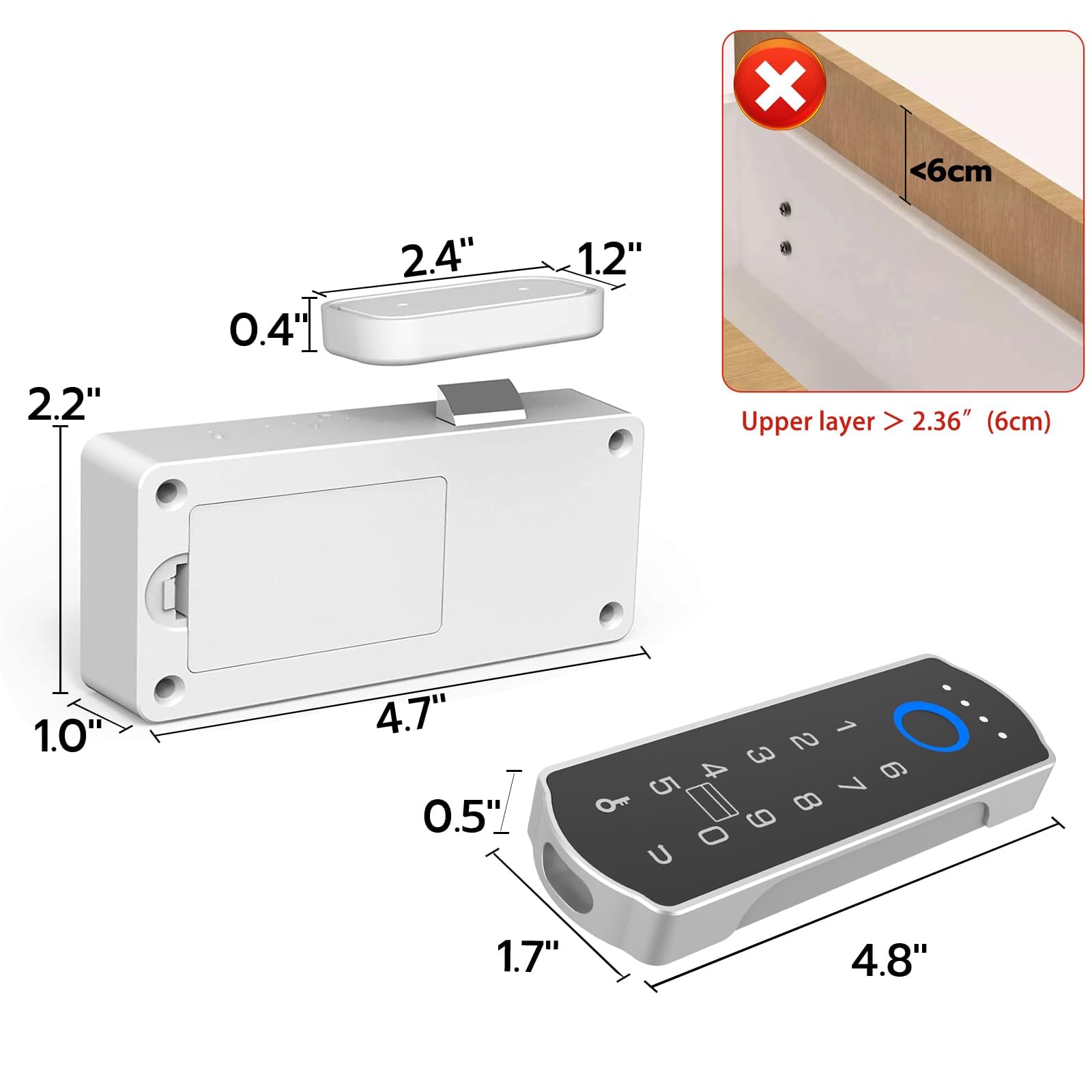 Lhdfyqt Smart Slot met Vingerafdrukken, Elektrische Veiligheidsslot Lhdfyqt Smart Slot met Vingerafdrukken, Elektrische Veiligheidsslot