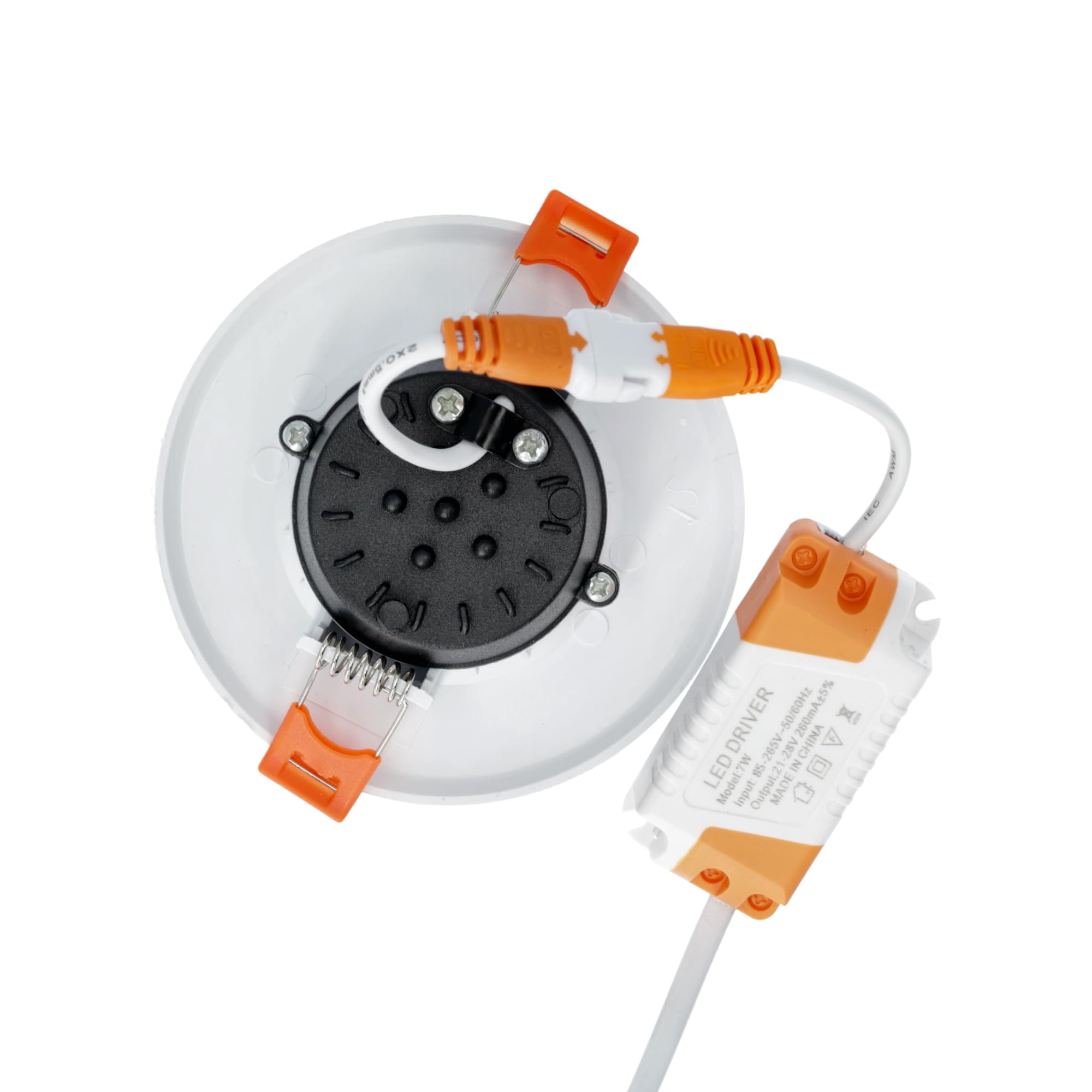 Jandei – Downlight LED COB 7W Empotrable, Foco Marco Redondo Blanco, 100x37mm (Orificio Corte 65mm), 630 Lumen, IP20. Ideal Salón, Cocina, Baño (10 Unidades, Luz Natural 4200k)