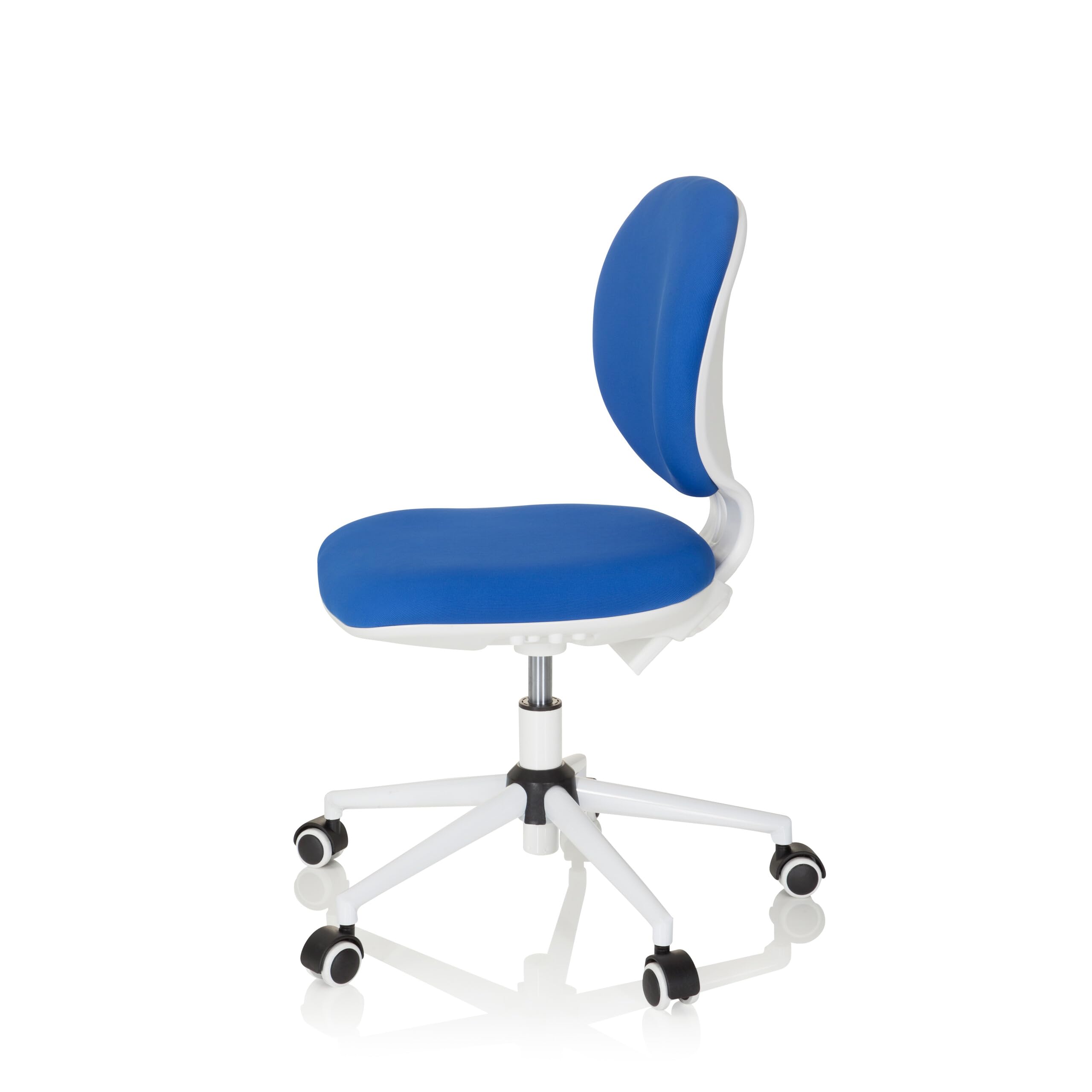 hjh OFFICE 670970 Kinder- und Jungenddrehstuhl Kid VIVO Stoff Blau/Weiß Kinderbürostuhl mit höhenverstellbarer Rückenlehne