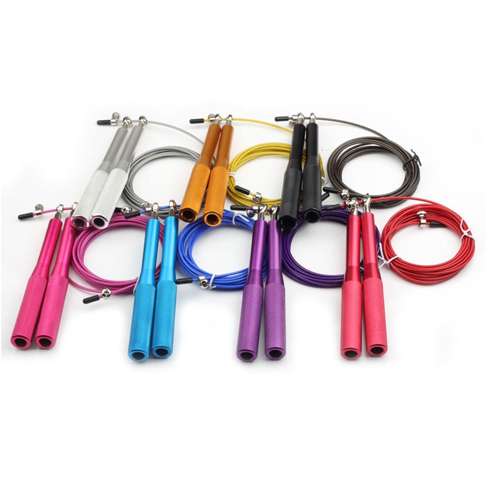 XIANGFATS Cuerda Saltar Speed Jump Rope Professional Men Women Cable de Gimnasio Alimento de Alambre de Acero omitiendo Cuerdas Ajuste de Fitness Cuerdas (Color : Orange)