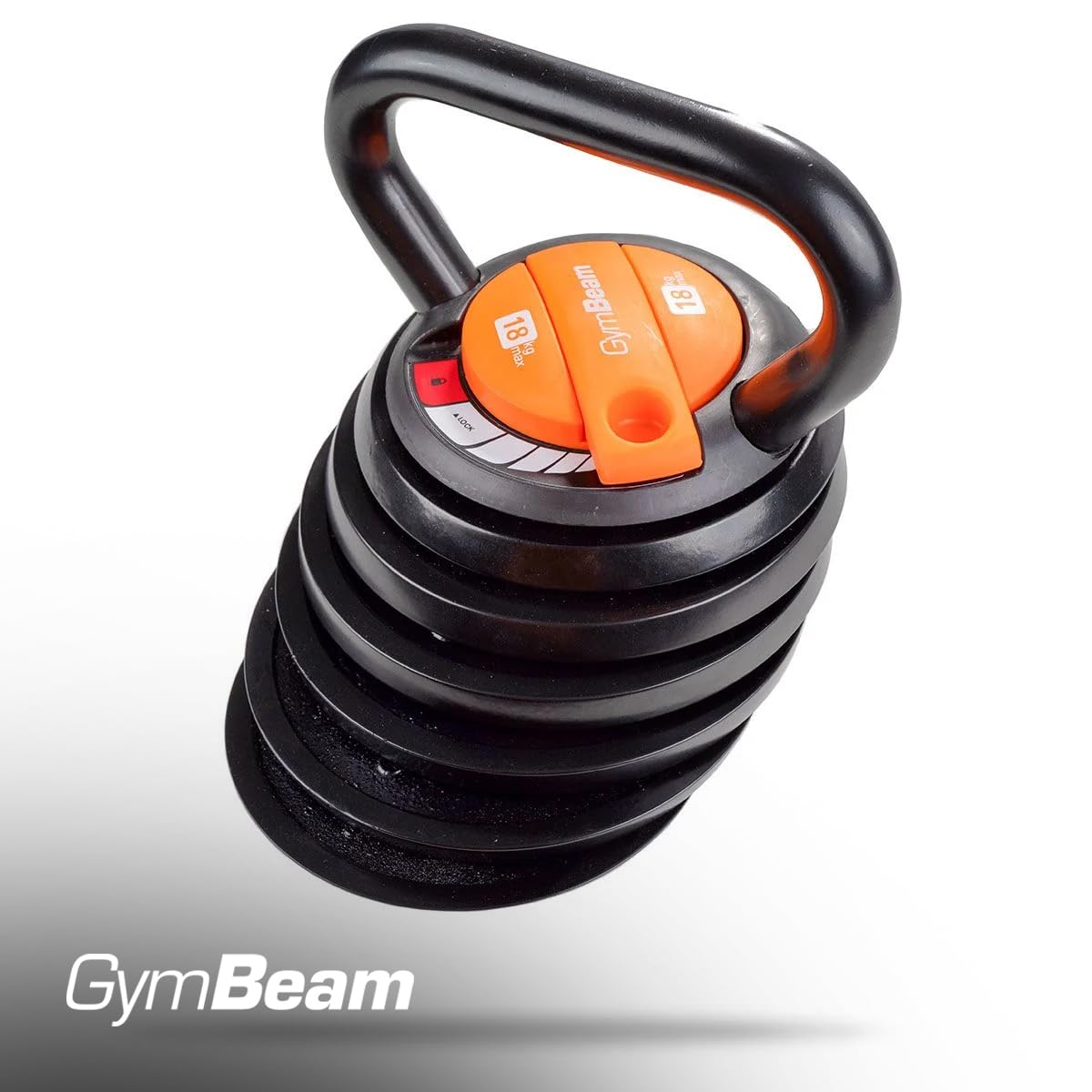 GymBeam Verstellbare Kugelhantel - für Krafttraining und Muskelaufbau, mit verstellbaren Hanteln und Gewichten, aus Eisen und ABS-Material, 3-18 kg